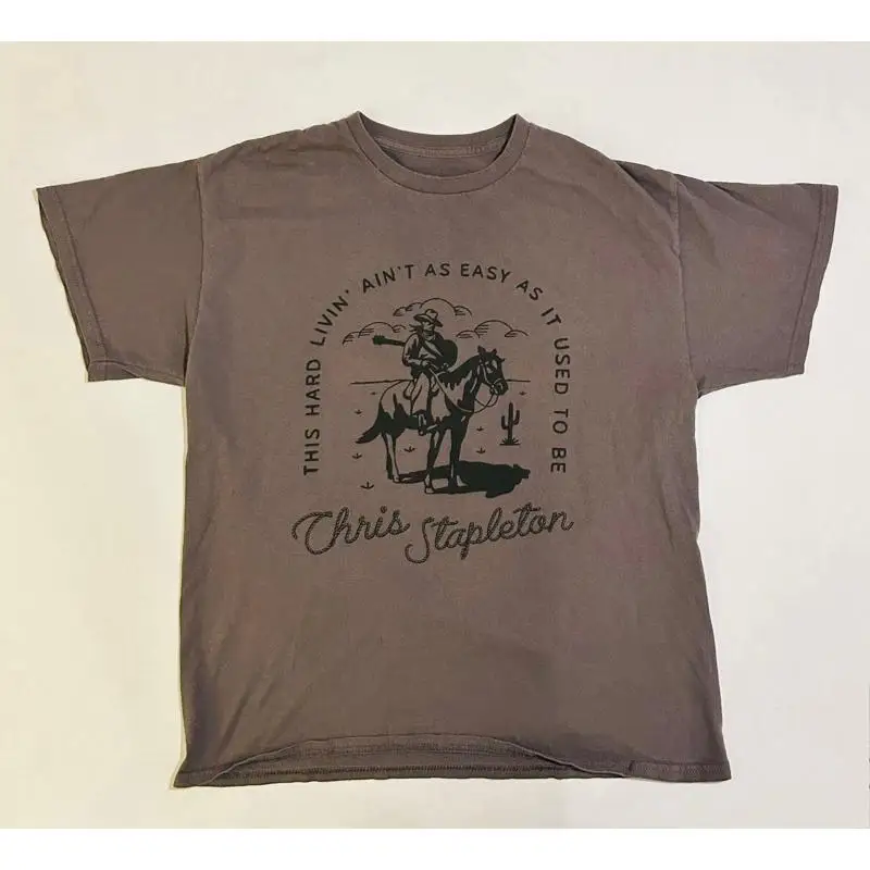 

Футболка Chris Stapleton Concert Ain't As Easy It Used To Be Grey, мужская большая