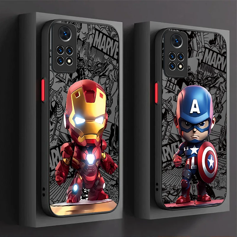 Marvel Iron Man Spider Man Case For Xiaomi Redmi Note 13 12 Pro Plus 4G 5G 12S 11S 11 10 10S 9 9S 8 Redmi 12 13 13C 12C A3 A3X