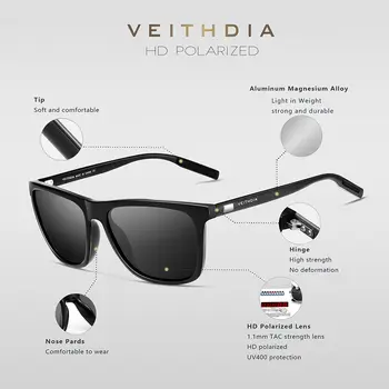 8 best sales Veithdia sunglasses - №1