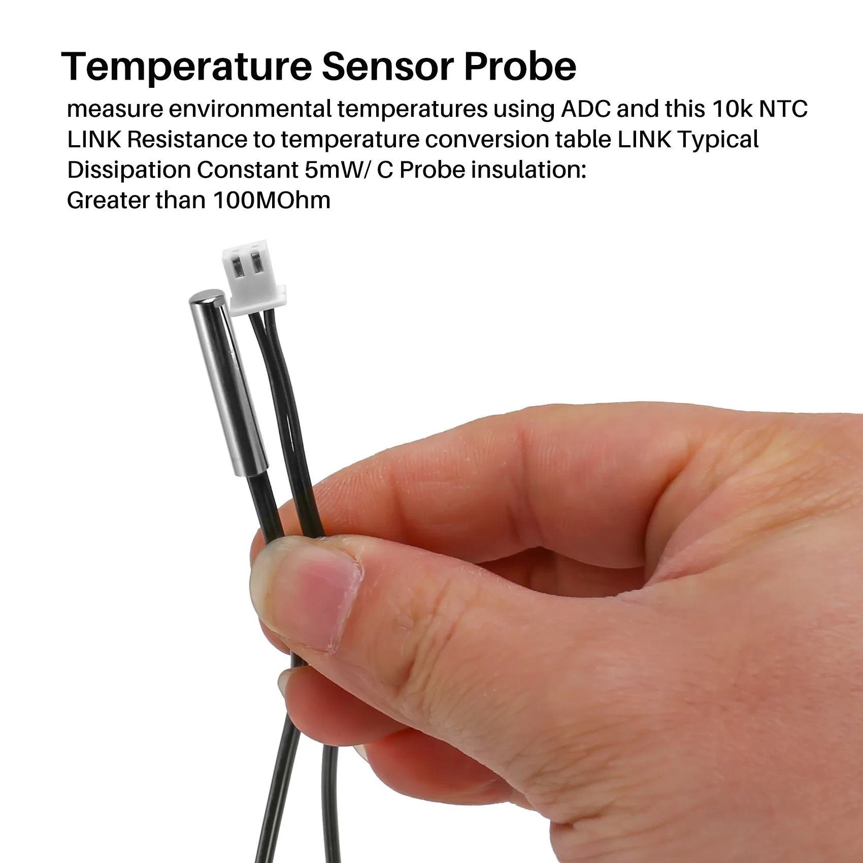 Sonda sensore di temperatura termica digitale impermeabile NTC 10K Ohm 1m