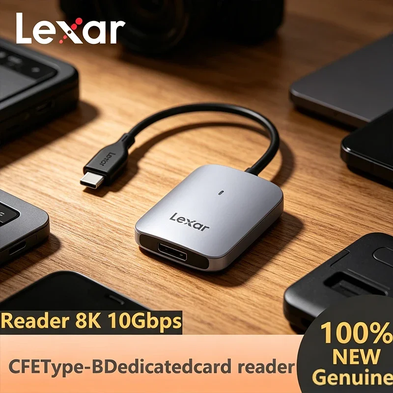 

Lexar CFexpress Type a Memory Card Reader USB 3.2 Gen 2 Dual Interface Type-C And USB-A Portable High-Speed Card Reader
