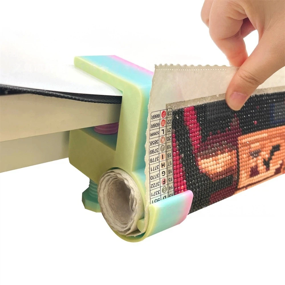 Diamond Painting Canvas Fixing Stand - Suitable for 0.3-1.4Inch Thick Table Boards, Adjustable Diamond Art Canvas Roller