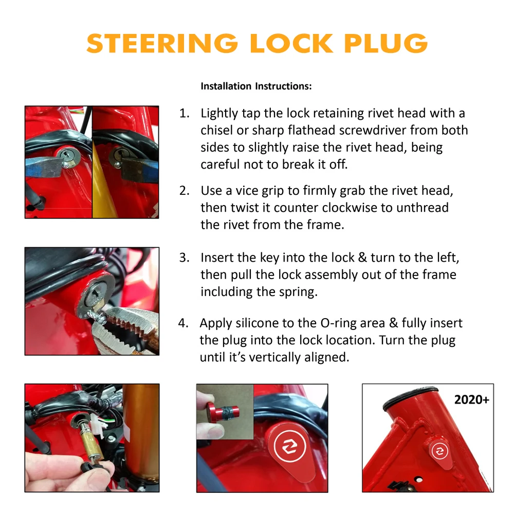 NICECNC For Beta XTRAINER 300 RR 300 RR250 RR200 RR125 RR350 RR390 RR430 RR480 RACING 2020-2024 Steering Lock Plug Cap Cover