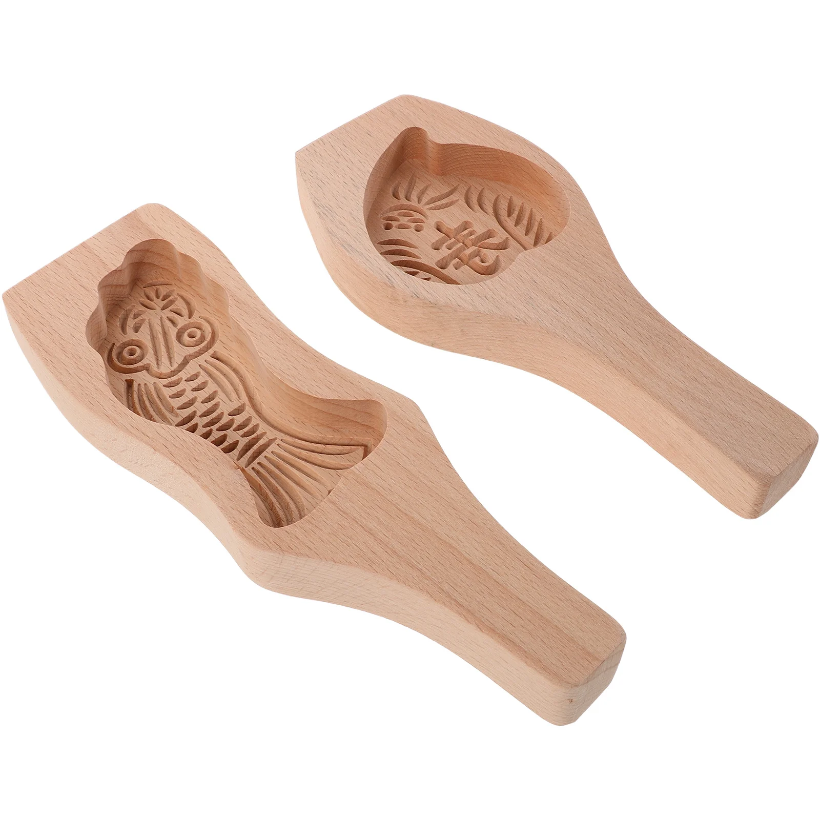 

2Pcs Mooncake Bake Mold Sturdy Wooden Cookie Press for DIY Baking Kit Mid-Autumn Festival Supplies Cultural Pastry Making