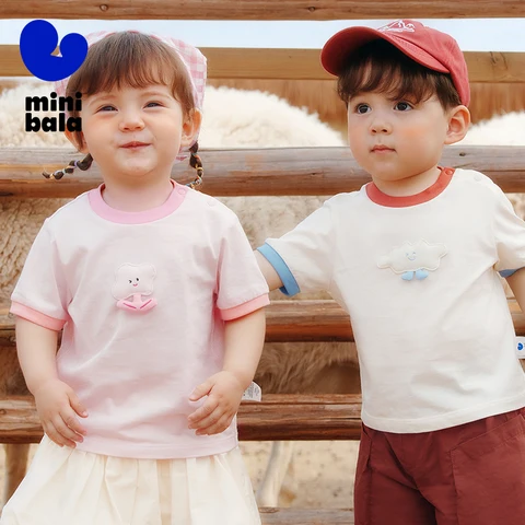 Детские футболки MINI BALA хлопковые цветные