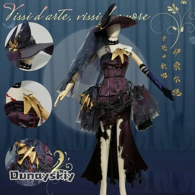 2025 22 Reverse: 1999 Cosplay Kostüm Gothic Lolita Kleid Y2k Ästhetik Spitze Damen Kleider Anime Isolde Rollenspiel Perücke S
