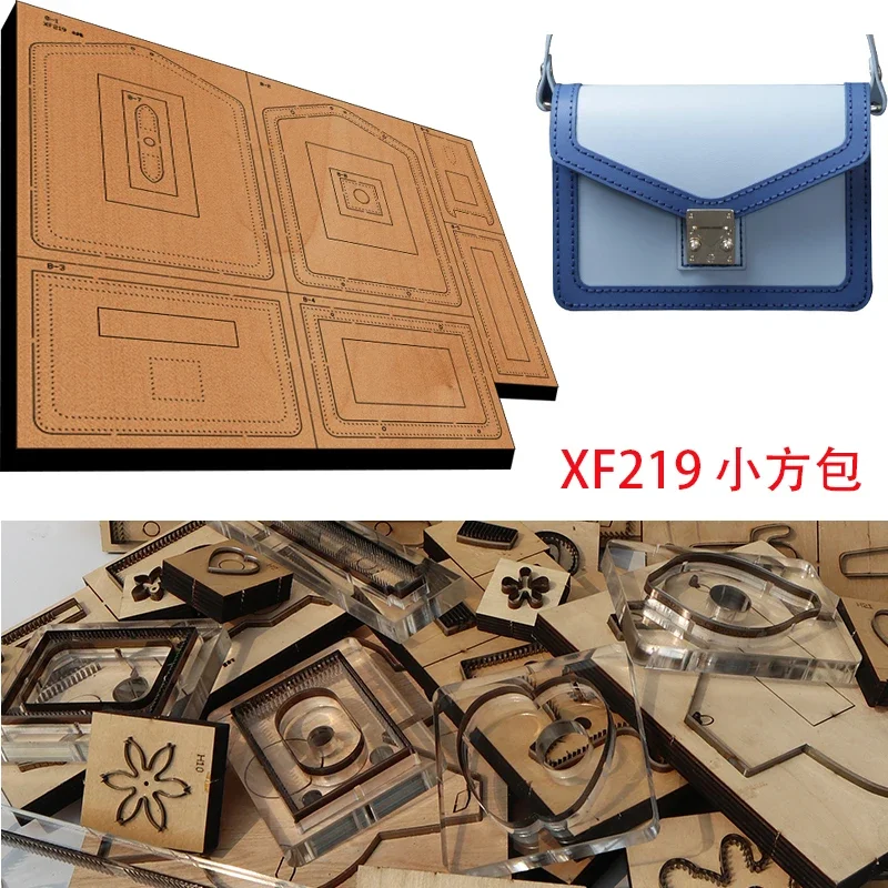 New Japan Steel Blade Wooden Die Small square bag single shoulder bag Wallet Leather Craft Punch Hand Tool Cut Knife Mould