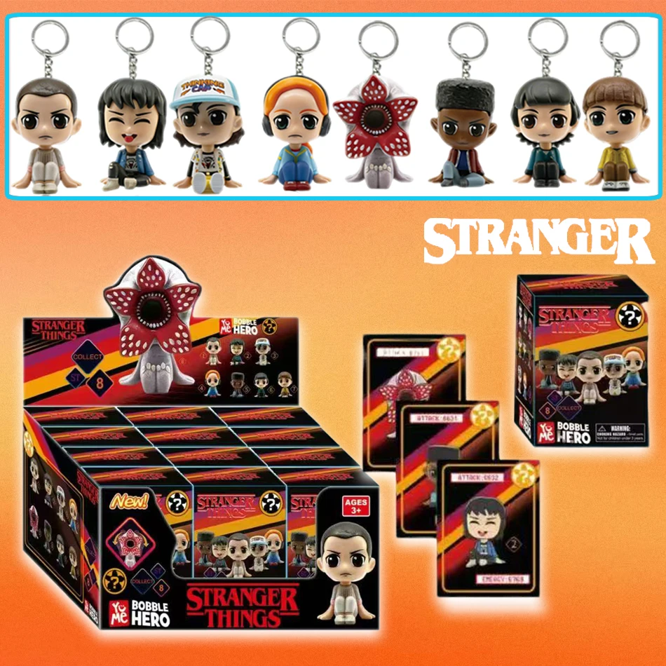 

1-12 шт. Брелоки-фигурки из сериала Stranger Things: Элевин, Дастин, Барб, Стив, Демогоргон, игрушки, с коробкой