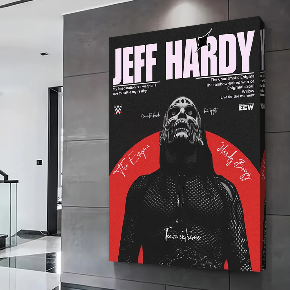 Jeff Hardy Printing Poster Customizable Pictures Wall Art Canvas Painting for Gamer Decoration Wand Deko Home Decorations Room