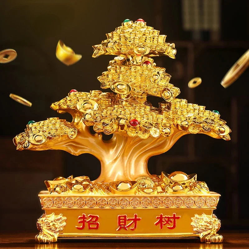 Fate Tree Money Tree Opening Gift Room Wealth Attraction Decoration Artwork Shop Office Decoration