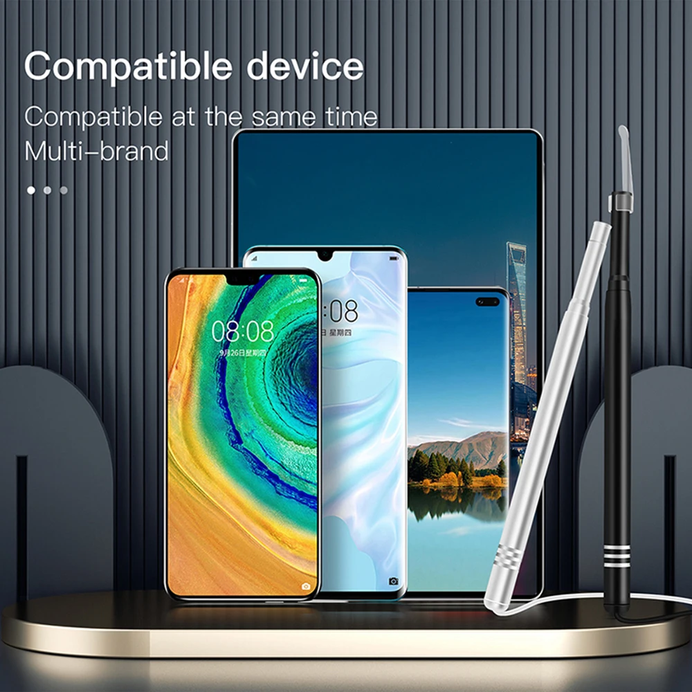 5.5 مللي متر تنظيف الأذن المنظار ملعقة كاميرا صغيرة الأذن المنتقى الأذن الشمع إزالة البصرية الأذن الفم الأنف منظار الأذن دعم أندرويد PC #4