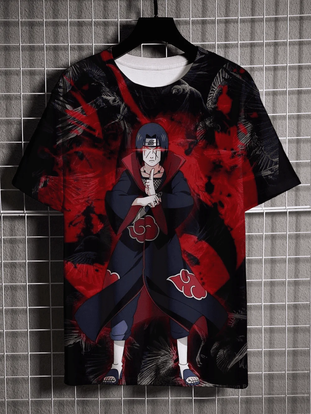 2024 New Japanese Anime 3D Printed Naruto Pattern Men's T-Shirt Fashion Streetwear Casual Oversized Men's Short Sleeve