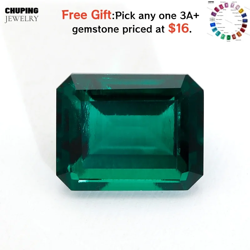 Premium Hydrothermal Zambian Lab-Grown Emeralds | Hand-Cut Emerald Cut Loose Gemstones with AGL Certification for Fine Jewelry
