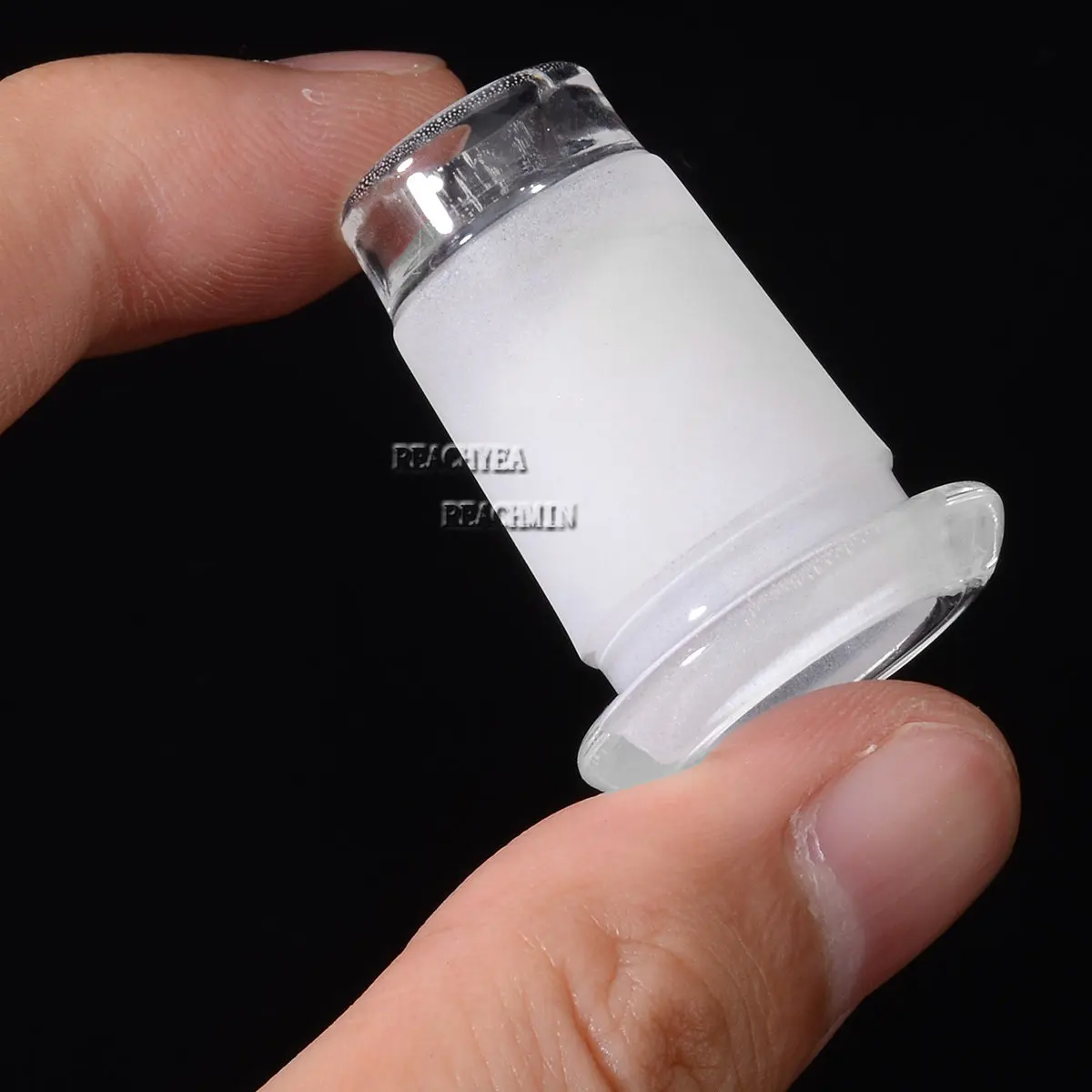 1pcs 14mm Female to 18mm Male Clear Glass Expander Reducer Adapter Connector Lab