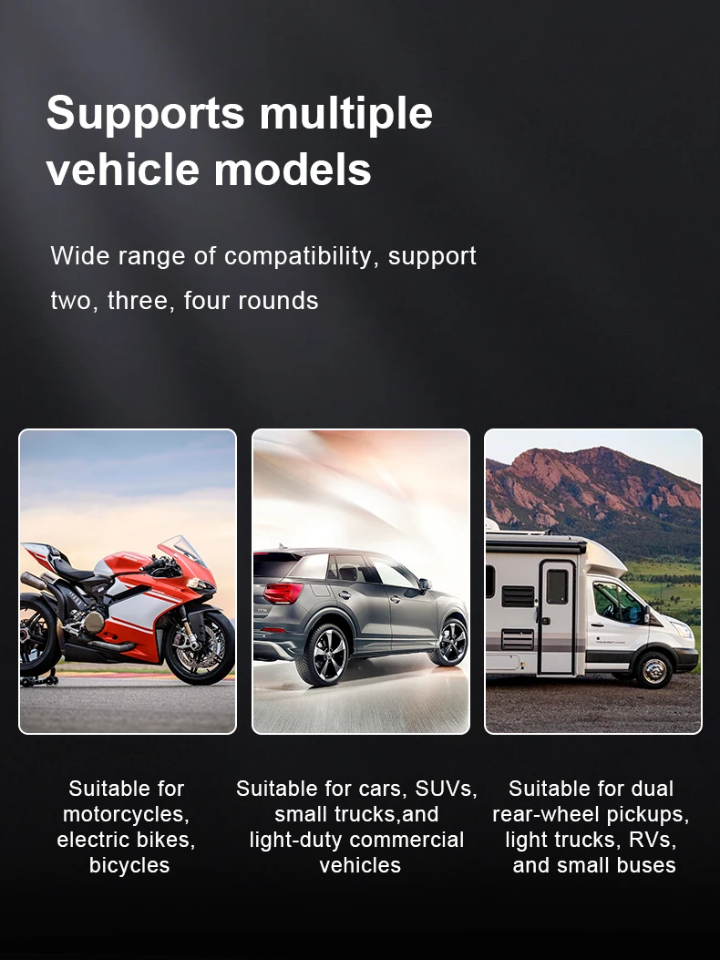 APP TPMS Wireless Motorcycle Tire Pressure Monitoring System with 2 Sensors DJTPMS for iphone ios Android