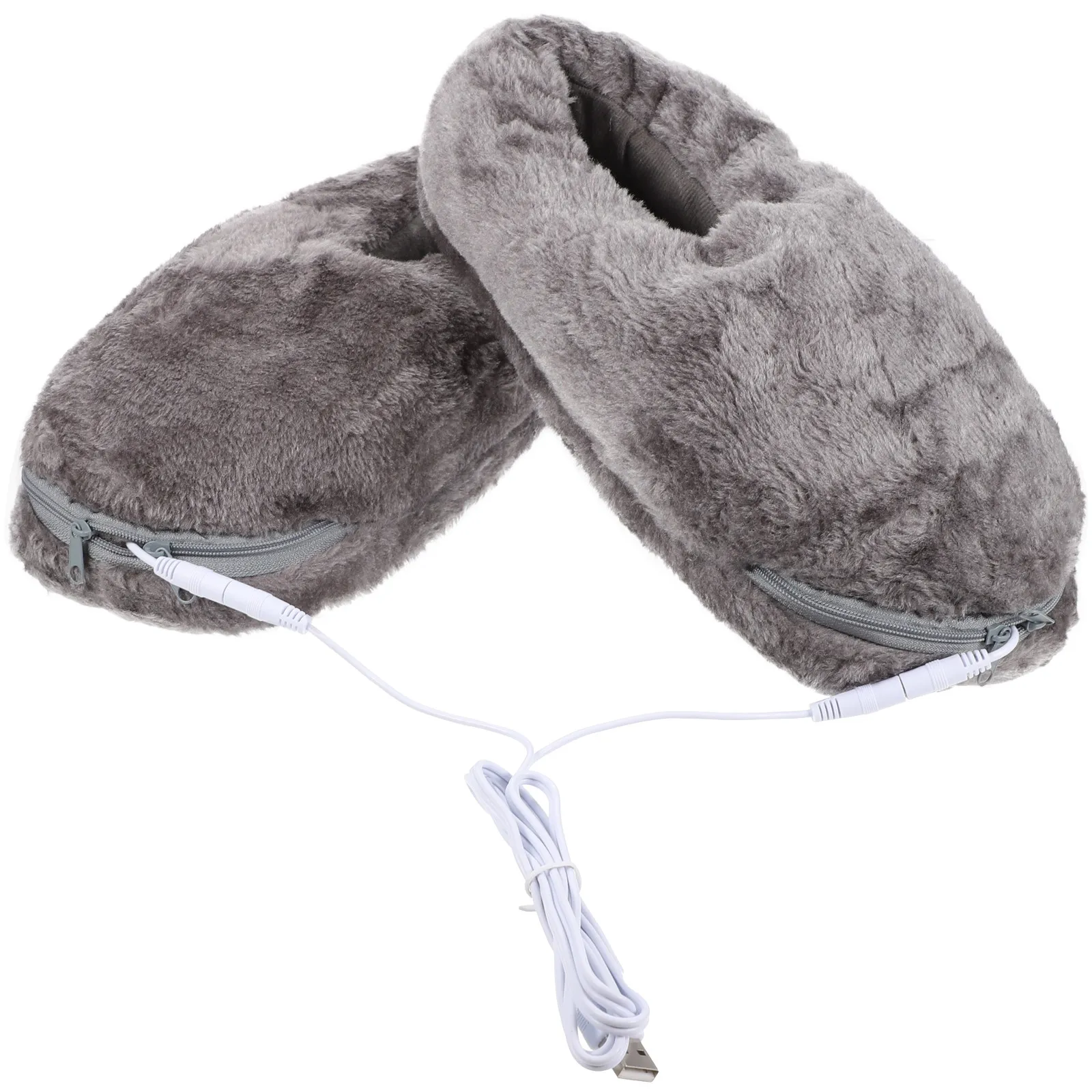 

1Pair USB Electric Foot Warmer Heating Shoes Winter Warm Slippers Home Office Dorm Use Supple Material Safe Efficient Warmth