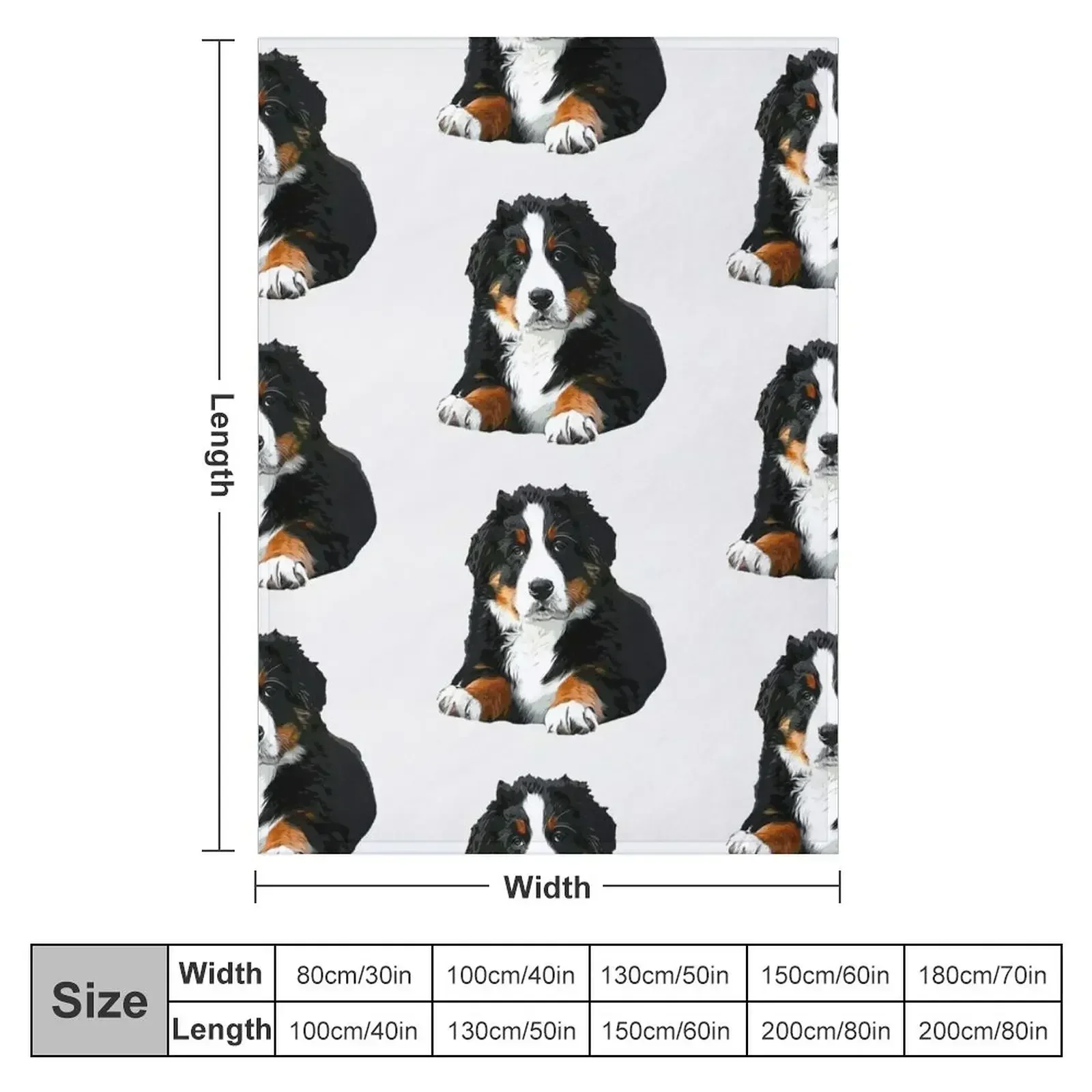 Bernese Mountain Dog Pup! Throw Blanket Warm For Decorative Sofa wednesday Nap Blankets
