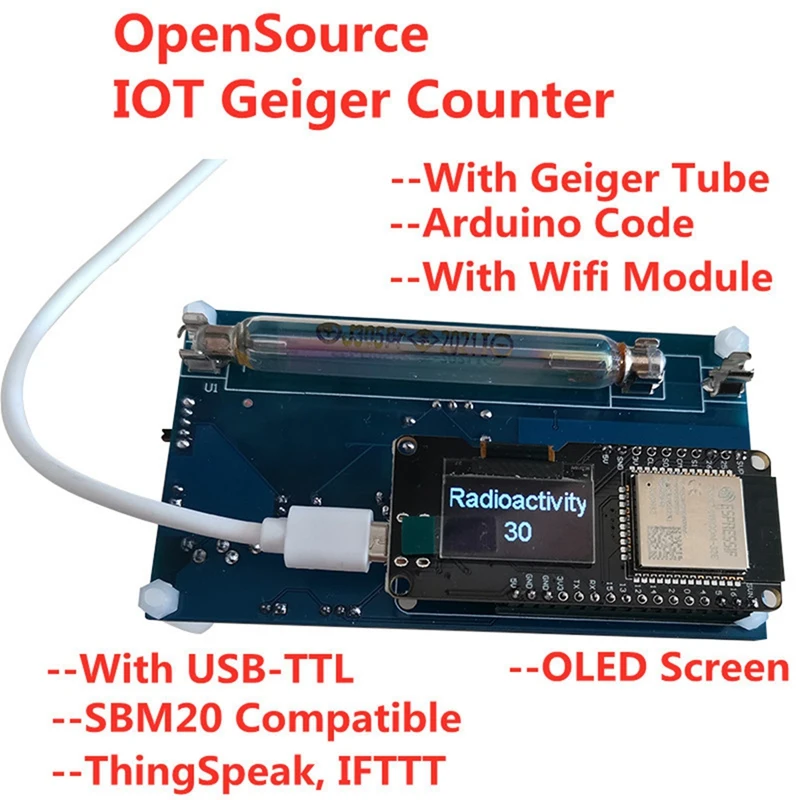 Internet Of Things Geiger Counter Kit/Open Source/Nuclear Radiation Detector/Marble Tile Radiation