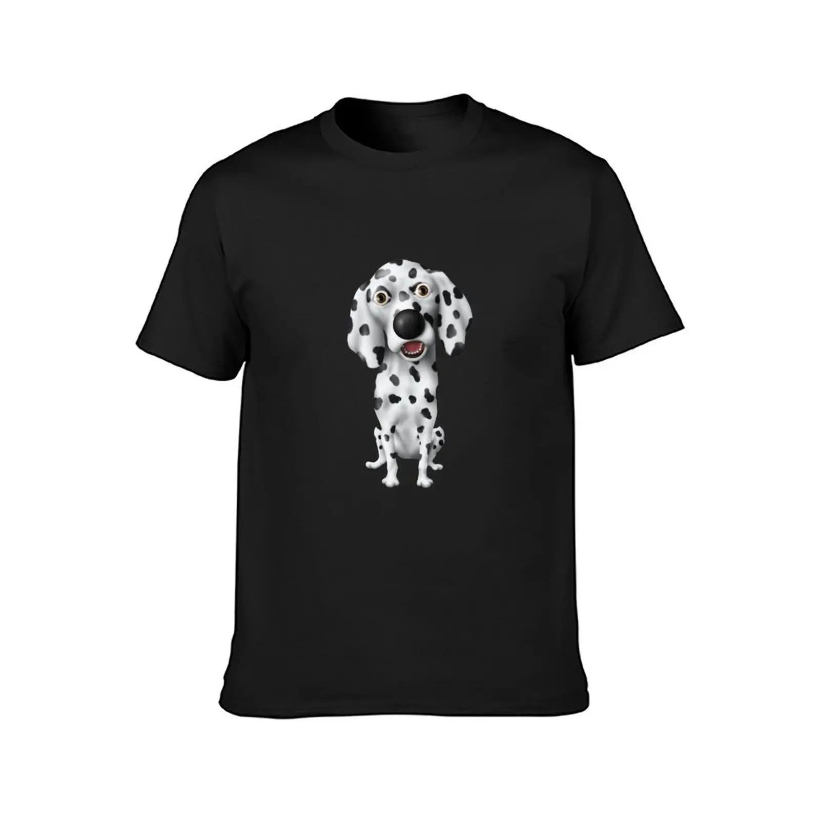 Dalmatian Cartoon Dog T-shirt blanks sweat mens workout shirts