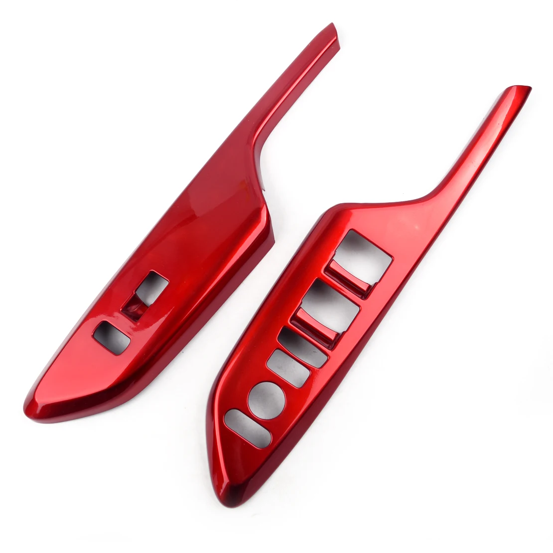 beler Red Car Door Window Lift Switch Button Cover Panel Trim Bezel  Fit For Honda Civic LHD 2016 2017 2018