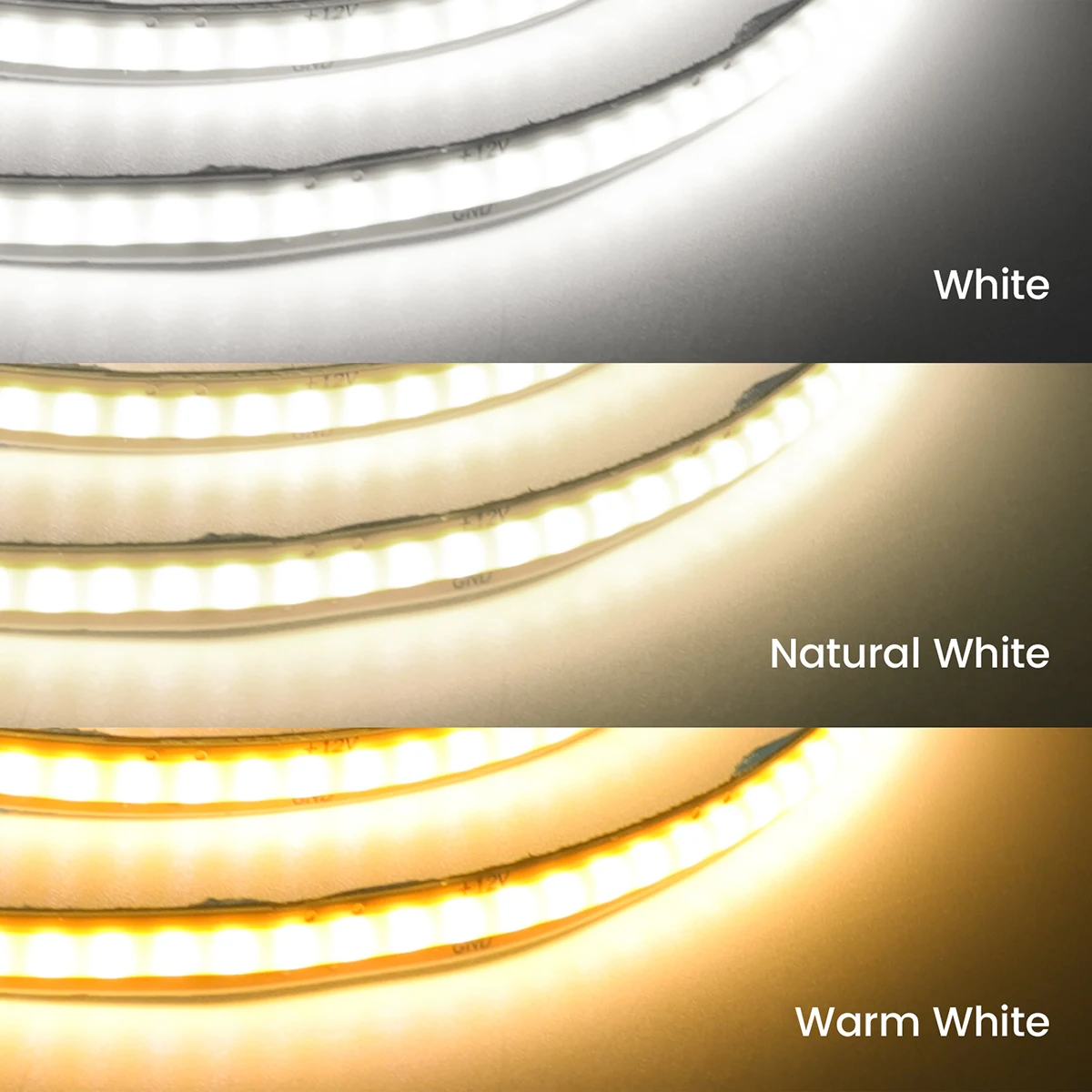 Under Cabinet Free-cut COB LED Strip Light 5mm PCB Display Closet Bookcase Wardrobe Lamp Penetrable Wood Dimmable Touch Sensor