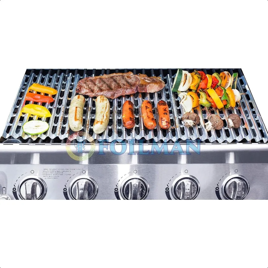 

Clean Grill BBQ Aluminum Liners 12 x 20 inch Grill Grates Pack Of 12