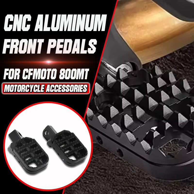 

For Cfmoto 800 MT 800MT 800mt 800 Mt Motorcycle Black Silver Foot Pegs Aluminium Footrest Expandable Teeth Pedal Kit Accessories