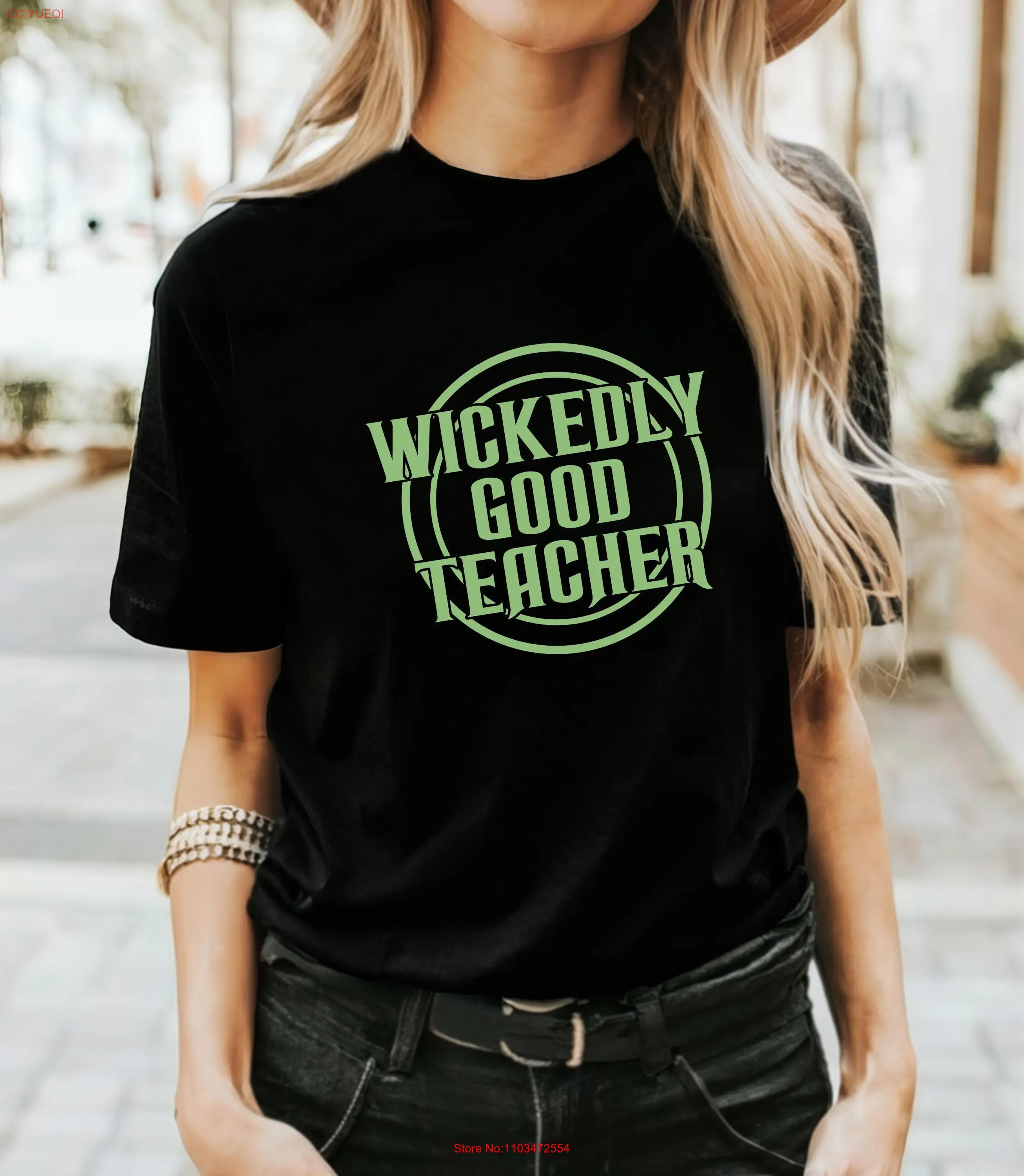 Camiseta do professor de bruxa malvada Broadway para amantes musicais Halloween malvado bom livro mangas compridas ou curtas