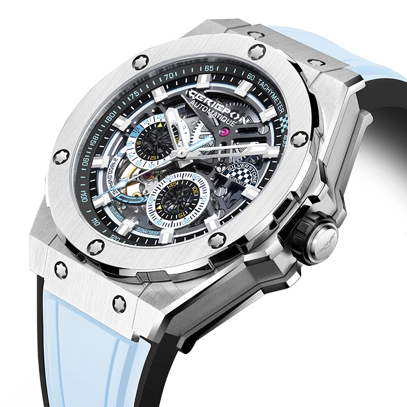 CERIEPON Blue Planet Series sapphire mirror mechanical watch waterproof men's luminous sports watch fashion gift