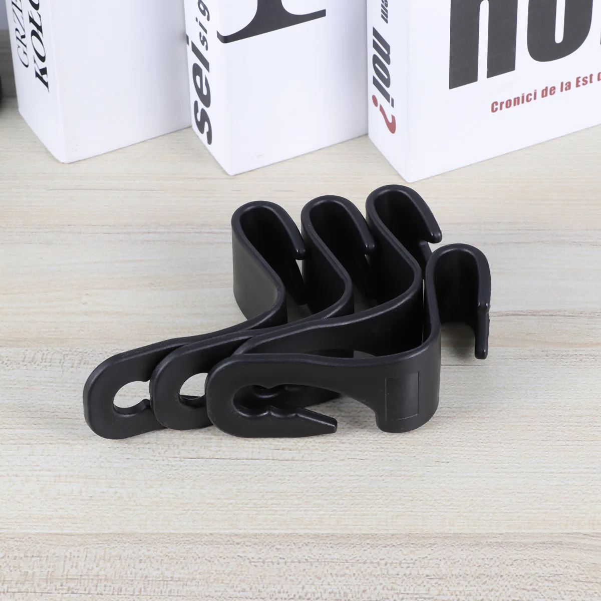 

4Pcs Car Hooks Back Seat Storage Organizer Premium Multi-Functional Auto Hanging Holder for Groceries Umbrellas Bags Water