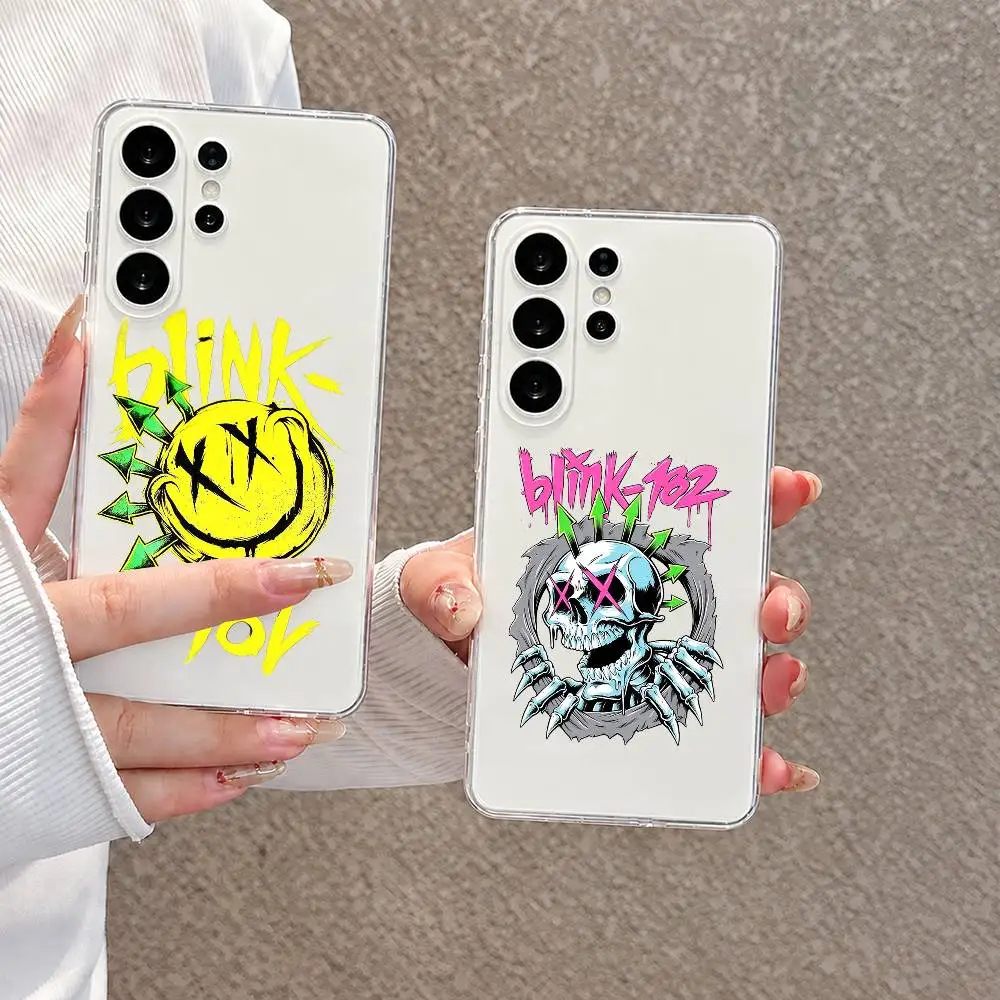 182 band punk B-Blink-182 gift Phone Case Transparent Silicone Soft For Samsung S25,S24,S21,S22,S23,S30,Ultra,S20,Plus,Fe
