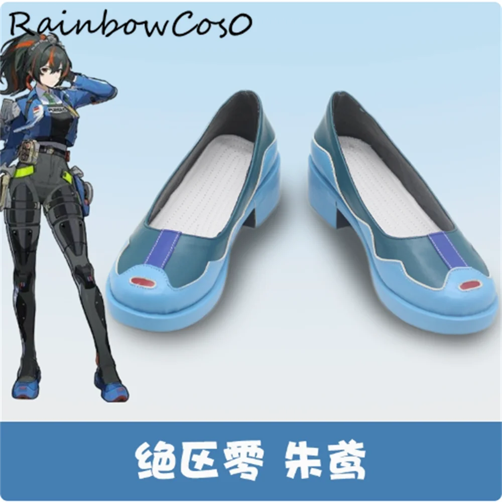 

Zhu Yuan Zenless Zone Zero Cosplay Shoes Boots Game Anime Party Halloween W4329