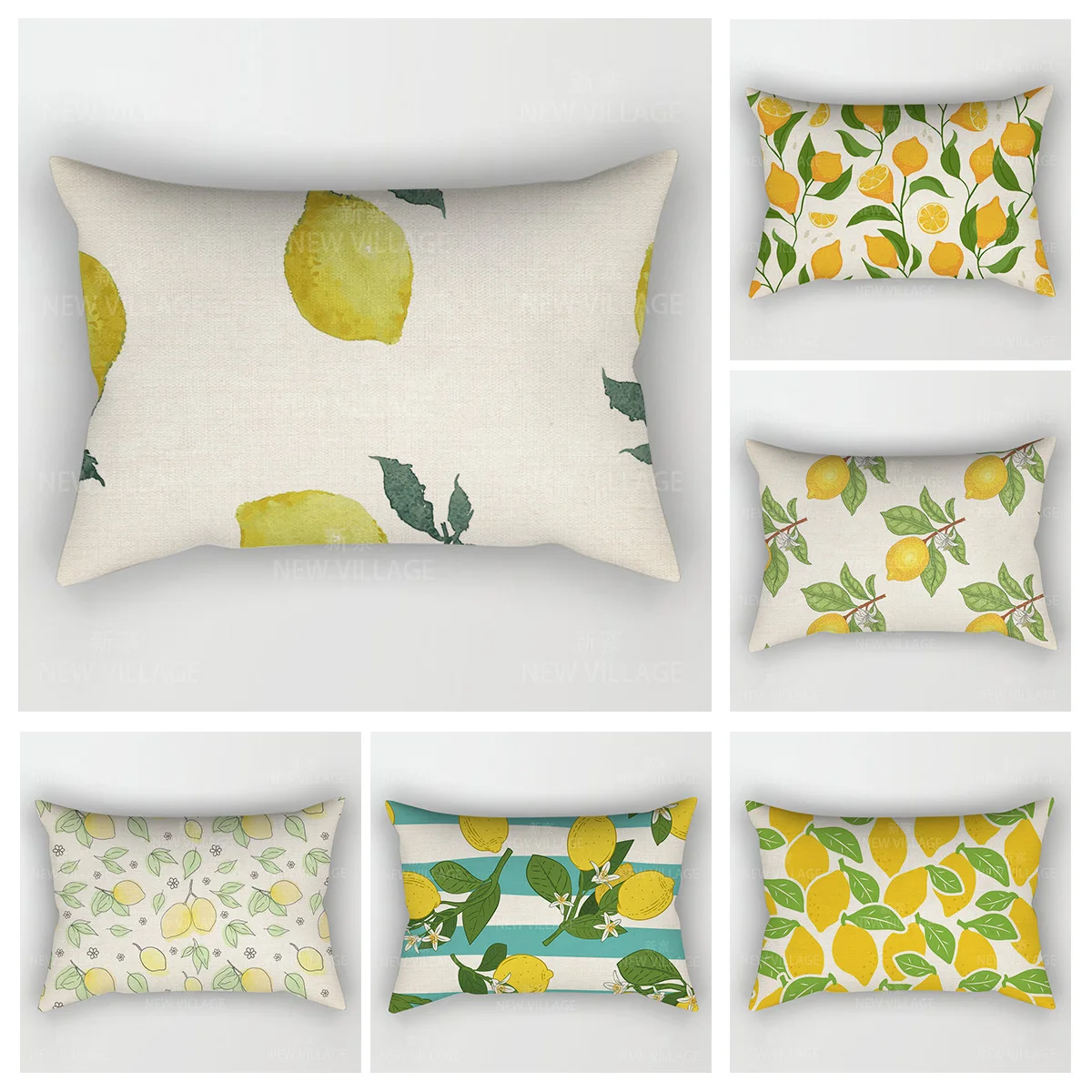

Decorative Cushion Home Living Room Decor Throw Pillow Cover 48*74 30x50cm 40x60cm 50x70cm bedroom bed Fruit plant fresh simple
