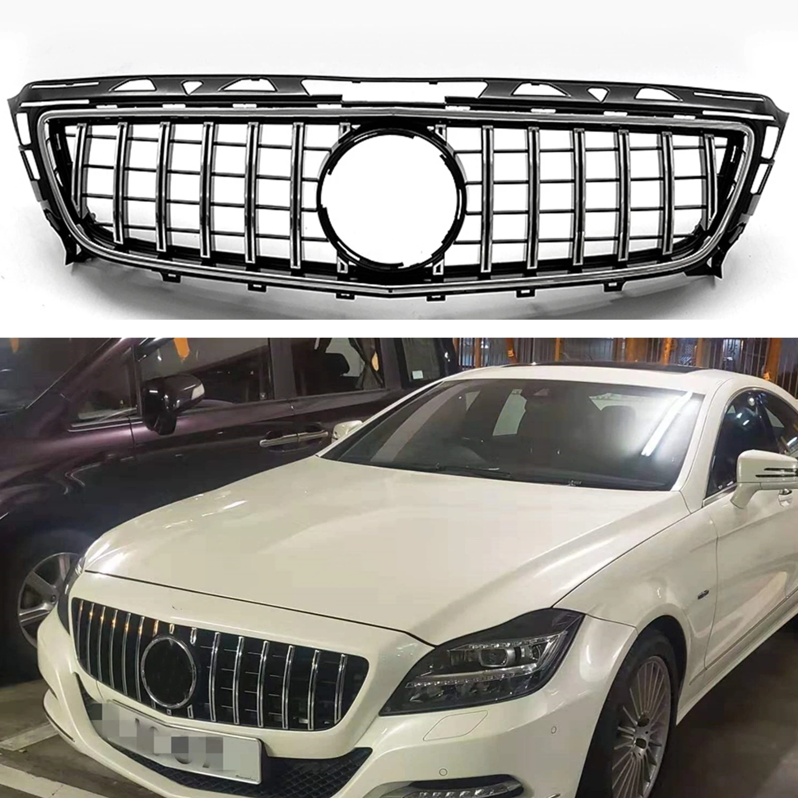 Car Front Racing Grills Grille Upper Hood Mesh For Mercedes Benz CLS Class W218 2011 2012 2013 2014 CLS350 CLS500