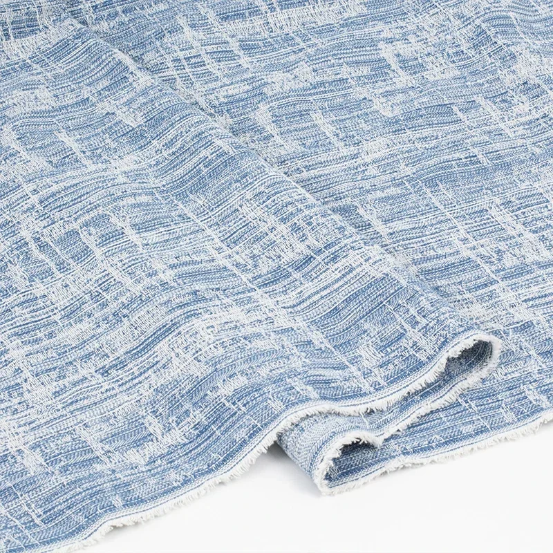 Washed Denim Fabric By The Meter for Dresses Clothing Pants Sewing Jacquard Jeans Textile Thickened Comfortable Wear-resistant