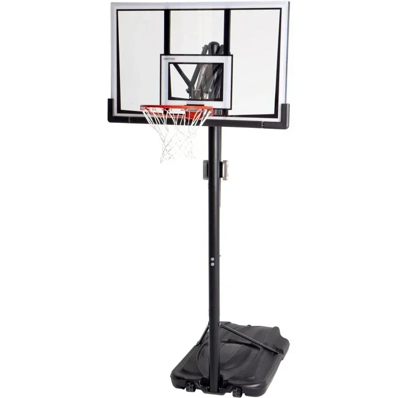 Portable Basketball System, 52 Inch Shatterproof Backboard,Black