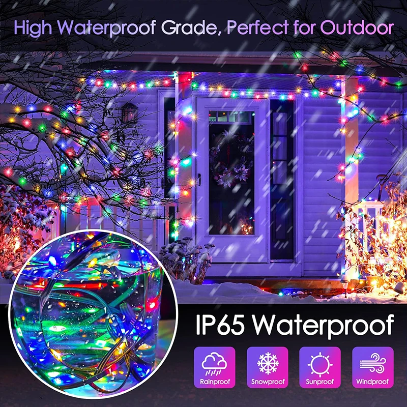 Imagem -04 - Rgb ic Led Fairy String Lights com App Usb Powered Festa Festival Guirlanda de Luz para Interior e Exterior Controle One to One 530m