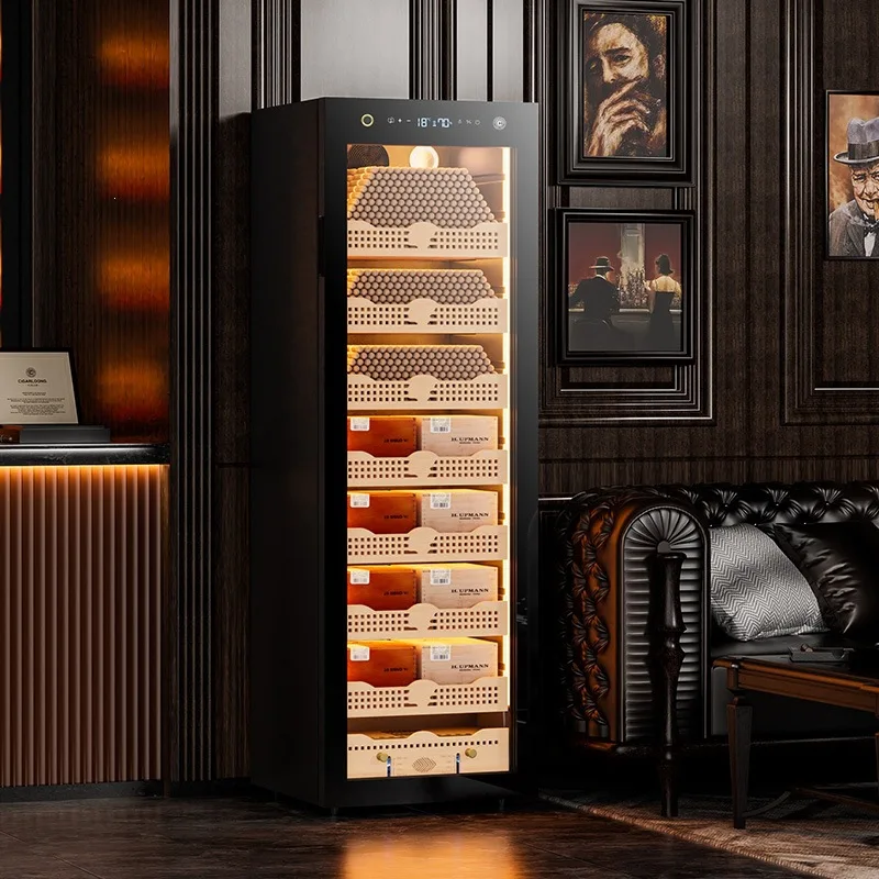 Cedar wood thermostat cabinet, compressor household frequency conversion wine cabinet refrigerator