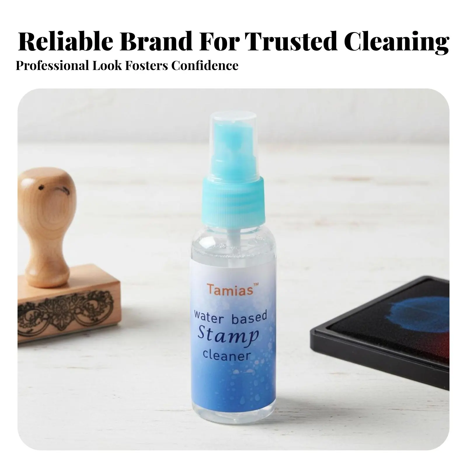 Rubber Stamp Cleaner For Oil & Water-Based Inks Stamp Cleaning Case Ink Removal Scrubber Cleanable Stationery Tool Reusable