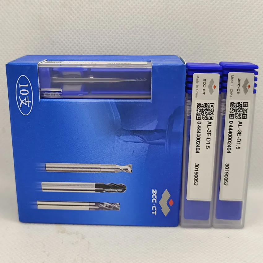 

AL-3E-D1.5 ZCC.CT AL-3E Three blade straight shank flat end milling cutter 3 Flutes Flat end mills Φ1.5*4*4*50 3T Flat end mills