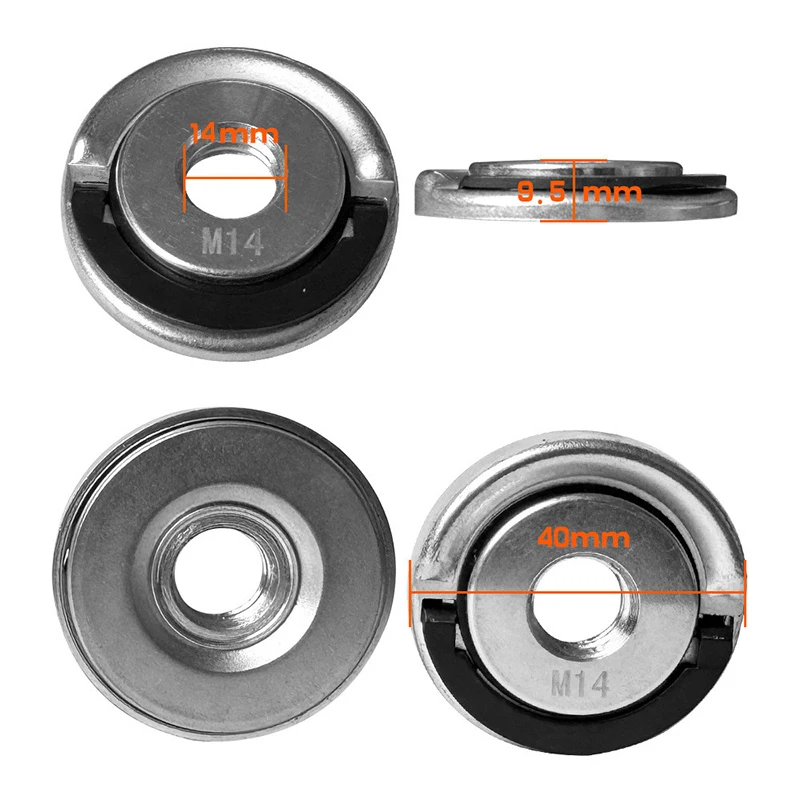 M14 Zelfsluitende Quick Release Power Chuck Flens Moer Grinder Persplaat voor haakse slijper