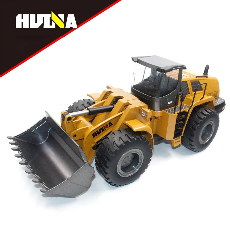 Huina 1/14 Rc Bulldozer Heavy Duty 4wd 2.4g Remote Control Alloy Fuselage Engineering Vehicles Professional Grade Toys