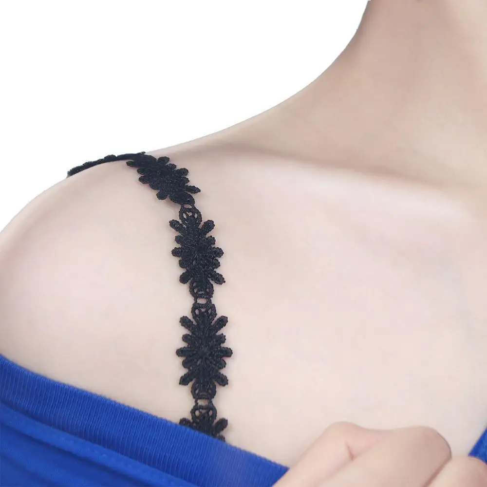 1 Pair Elastic Lace Embroidered Summer Intimates Accessories Transparent Shoulder Strap Bra Accessories Invisible Bra Strap