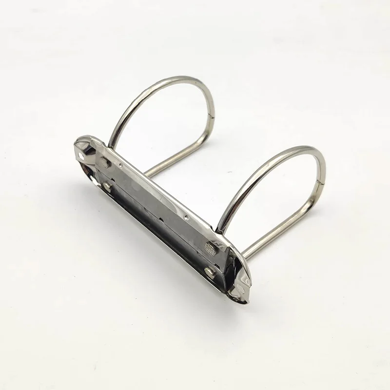 D-Shape Metal Binder Clips, DIY Notepad Clip, Folder Folder Folha, Binding Hoops, Notebook Binder, 2 Anéis, 65 milímetros