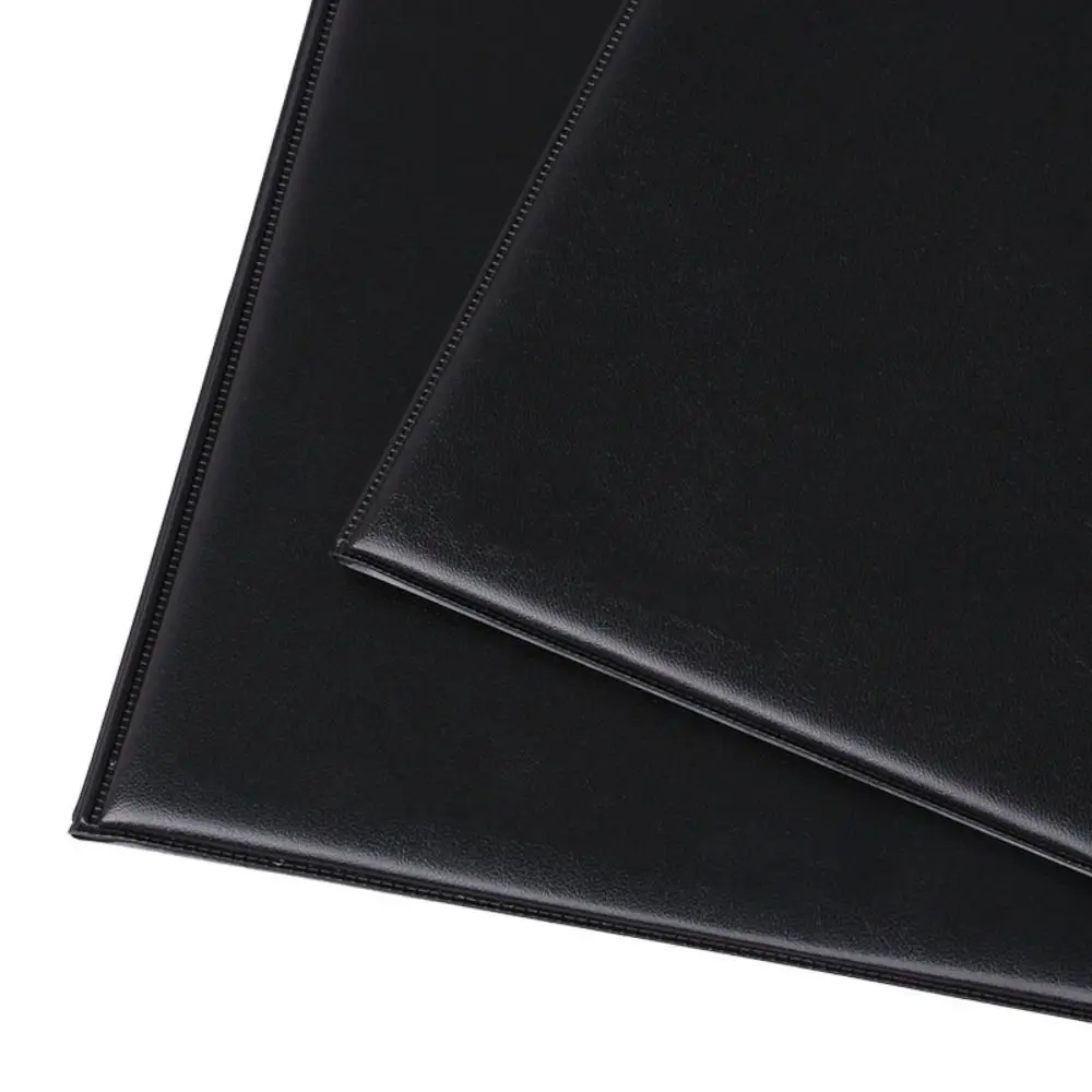High Grade PU Leather File Folder Black A4/A5 Clip Boards Vertical Plate Hardboard Contract Clamp Office Supplies