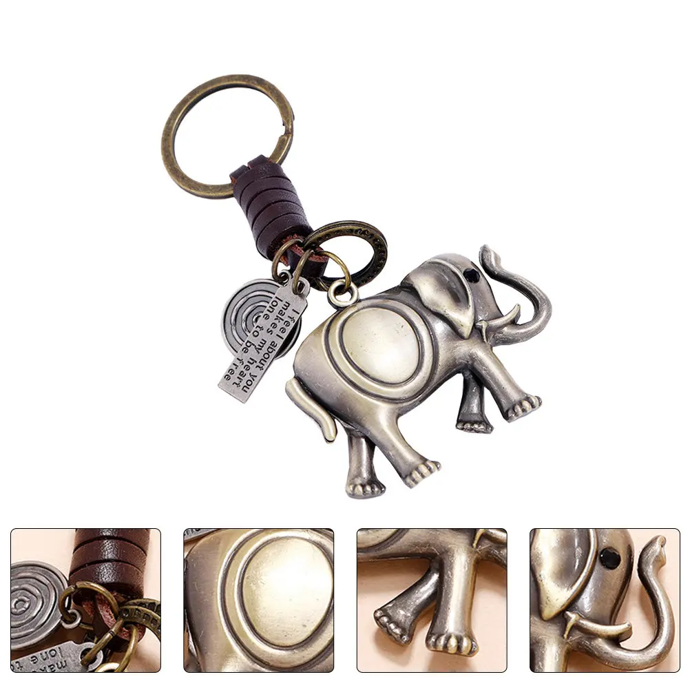 Lovely Elephant Keychain Pendant Heavy Duty Rust Proof Corrosion Resistant High Load Bearing Lightweight Sturdy Key Chains Ring