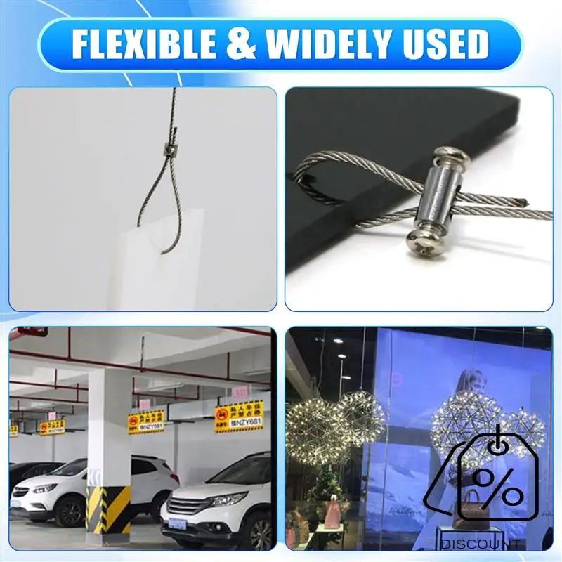 BAAG-50PCS pour 2-3Mm pince à câble métallique attache de câble vis réglable cuivre métal fixation fronde fixation accessoires