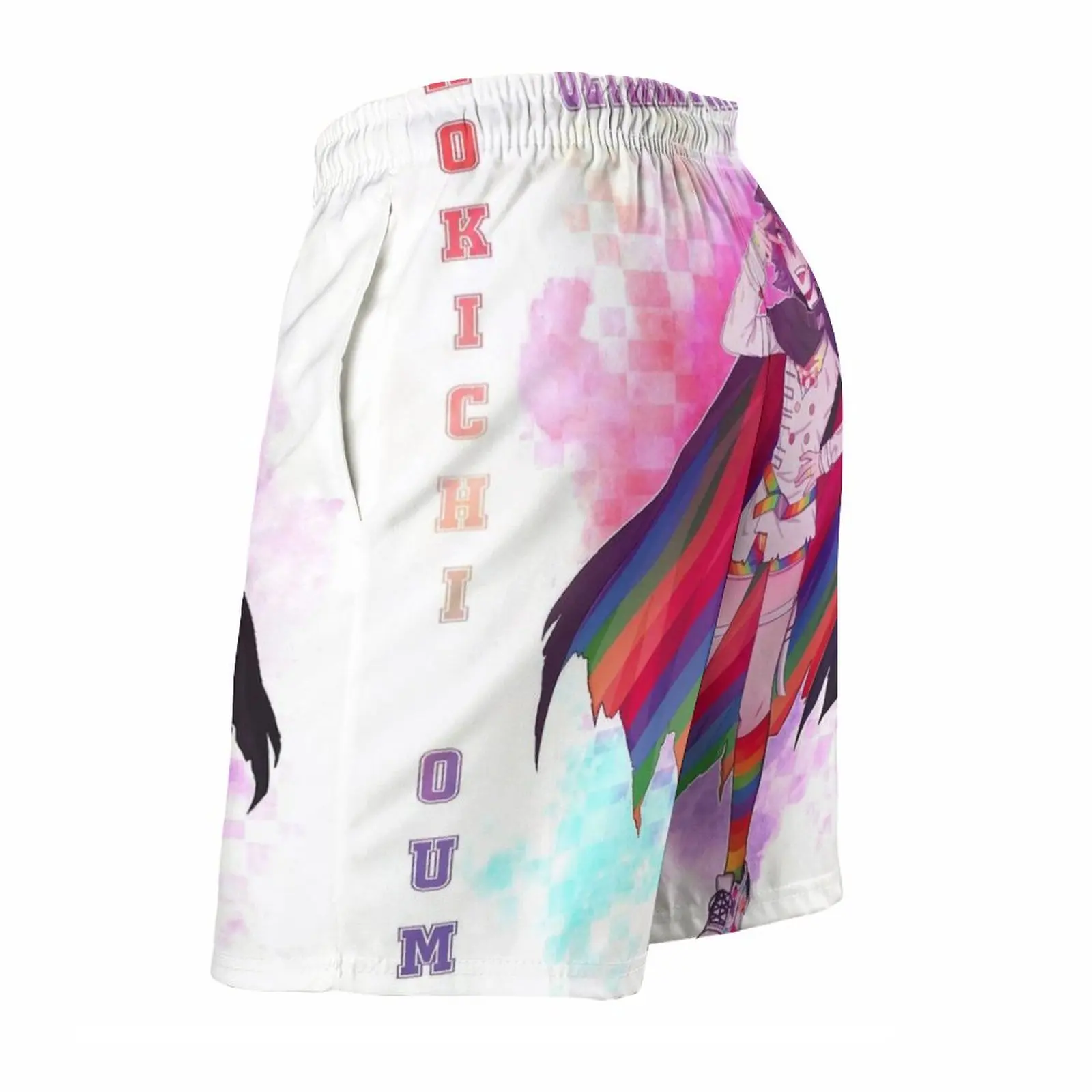 Kokichi Ouma Leader Men's Beach Shorts 3D Printing Loose Surf Board Shorts Beachwear Kokichi Kokichi Ouma Kokichi Oma Lgbtq