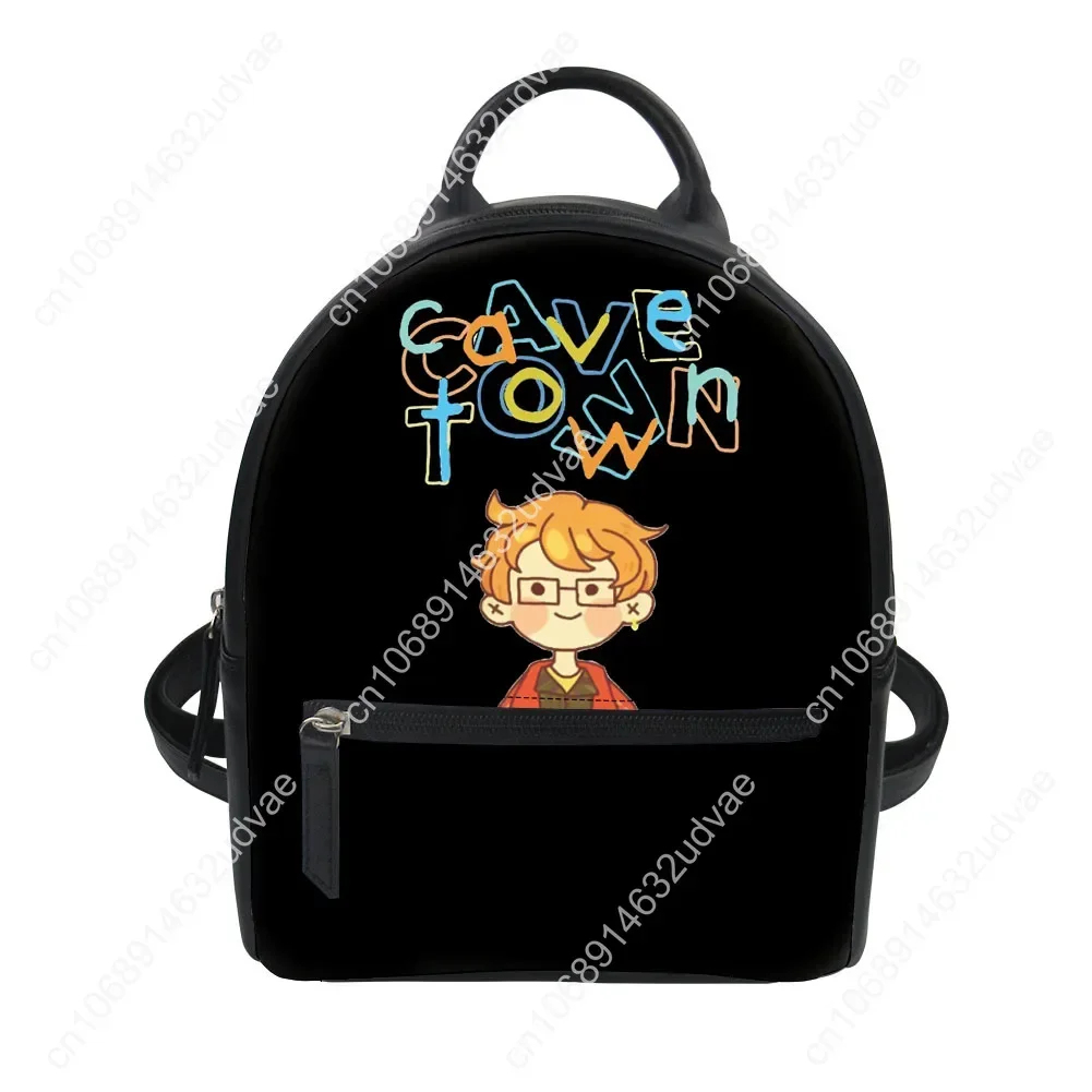 CAVETOWN Plecak Damski Torba Szkolna Personalizowany Plecak na Dwa Ramiona Wysokiej Jakości Plecak Jednodniowy Skórzana Torba Podróżna Prezent