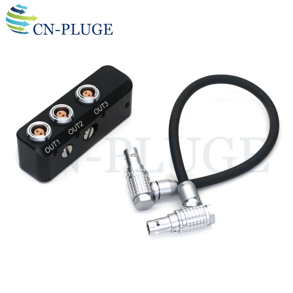 0B 2-Pin Female to 3 X 0B 2-Pin Female Camera Power Splitter and Cable Adapter Breakout Box with 1/4